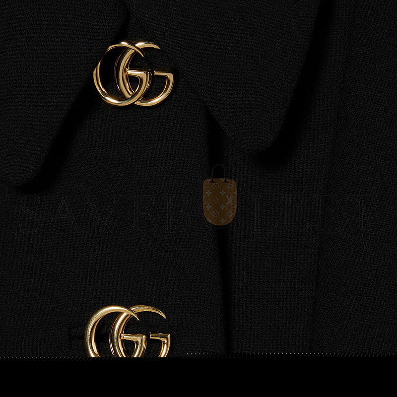 GUCCI NATTÉ COAT WITH DOUBLE G BUTTON 860471